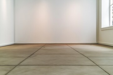 Poster - Spacious Empty Gallery Interior with Bright Natural Lighting and Clean White Walls : Generative AI