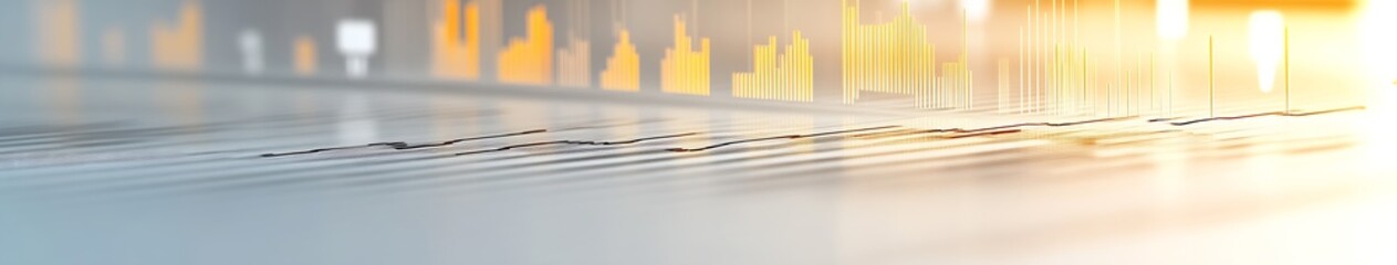 Poster - Straightforward Financial Graphic with Orange Elements on White Surface : Generative AI