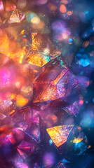 Wall Mural - Vibrant Crystal Gems  Abstract Background  Colorful Jewels