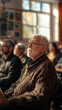 © Danish - Senior Man Listening Attentively at Lecture