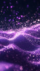 Poster - purple glitter sparkles and glows. ai.