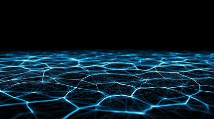 Aufkleber - Delicate Glowing Threads of Light Weaving Through a Dark Space