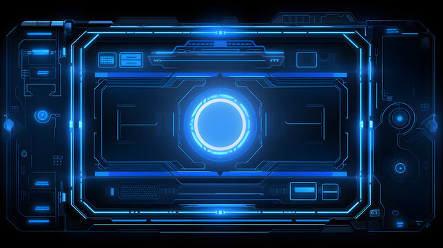 Digital blue futuristic design graphics poster background