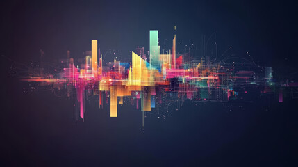 Poster - Vector version. Color circle graph for design and business concept.  Jpeg version is also available