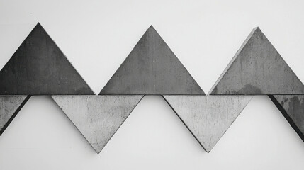 Poster - Simple Geometric Design Featuring Triangular Arrangements in Monochrome Colors