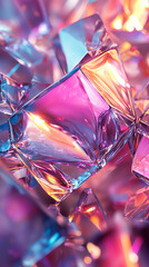 Wall Mural - Iridescent Crystal Abstract Background