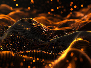 Poster - background of abstract glitter lights. gold and black