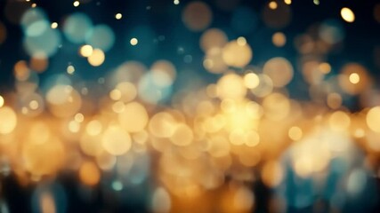 Leinwandbilder - Shimmering Abstract: A mesmerizing abstract background with a vibrant blend of warm and cool hues, creating a sense of movement and energy. The bokeh effect adds depth and dimension.