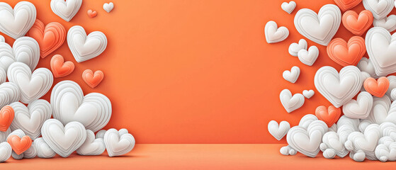 Poster - Colorful heart graphics create vibrant and cheerful atmosphere