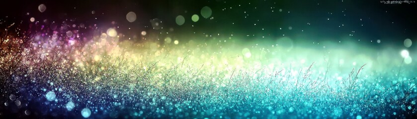 Poster - Abstract colorful bokeh background with sparkling light effects and rainbow gradient pattern for artistic and creative design projects