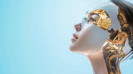 Poster - Ai integration in mental health care healthcare facility visual content futuristic environment close-up view innovation in emotional wellbeing