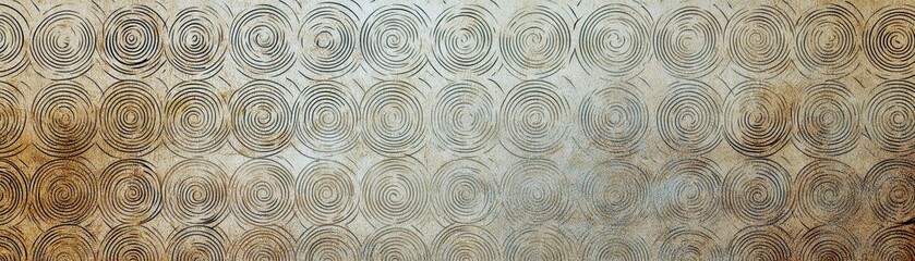 Aufkleber - Intricate Circular Patterns on a Subtle Textured Background Featuring Delicate Spiral Designs Evoking Movement and Rhythm in Design Aesthetics