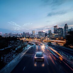 Poster - Autonomous vehicle strategy driving global connectivity in urban environments at night with digital innovations