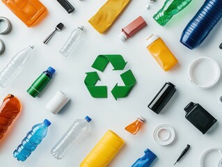 Poster - Circular economy practices in waste management urban environment infographic sustainable development aerial view recycling concepts