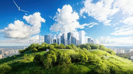 Poster - innovative climate change mitigation program launch in urban green spaces sustainable development hi