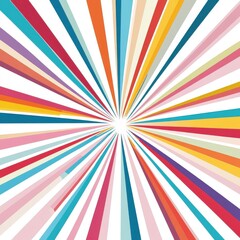 Poster - a vibrant burst of colorful rays radiating from the center, creating a joyful and dynamic visual.