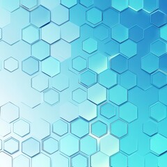 Poster - abstract blue hexagonal pattern creating a modern and dynamic background.