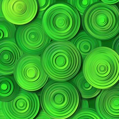 Poster - Vibrant green circles creating a lively and textured background, exuding a sense of freshness.