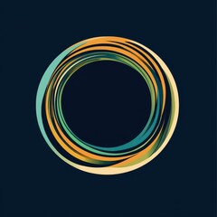 Poster - Abstract illustration featuring colorful circular lines on a dark background.