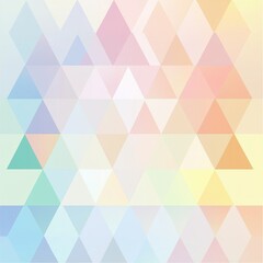 Poster - colorful pastel triangle pattern creating a soft, calming visual effect.