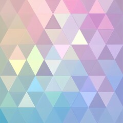 Poster - A vibrant pastel triangle pattern in soft hues, creating a soothing and modern design.