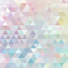 Poster - A soft and colorful triangular pattern with a pastel palette, creating a soothing and modern abstract background.