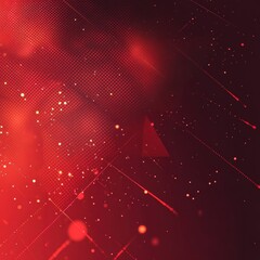 Poster - Vibrant abstract red background with dynamic light patterns and textures.