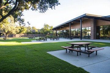 Poster - Collaborative learning space in a public park outdoor educational environment scenic viewpoint inspiring community engagement