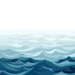 Leinwandbilder - Abstract patterns of ocean waves create a calming visual experience of the infinite sea. Generative AI