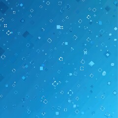 Poster - A vibrant blue abstract background featuring various geometric shapes in shades of blue.