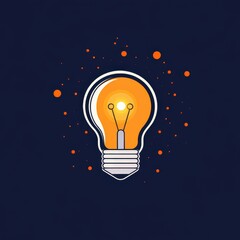 Poster - A vibrant light bulb illustration glowing against a dark background, symbolizing ideas and creativity.