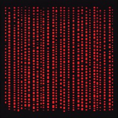 Poster - Abstract pattern of red and black squares, creating a striking visual effect.