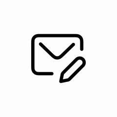 Poster - send Email pencil message icon vector sign