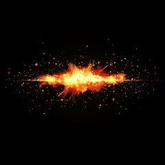 Poster - A vibrant explosion of fiery colors on a dark background, creating a dynamic and energetic visual effect.