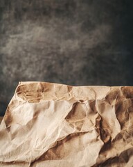 Poster - Wrinkled brown paper texture with a muted background, adding an earthy vibe to the composition.