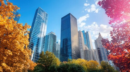 Poster - Urban cybersecurity awareness event cityscape digital content vibrant environment high-resolution viewpoint modern concept