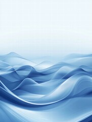 Fototapete - Abstract representation of flowing ocean waves in soft blue tones with a serene atmosphere. Generative AI