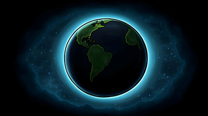 Wall Mural - Glowing Earth Illustration