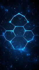 Wall Mural - Abstract Space Hexagon Background
