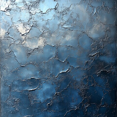  Textured abstract wall with metallic blue and soft highlights