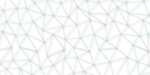 Poster - Abstract modern blue lines seamless pattern. Subtle ornament with delicate grid, lattice, net, triangles, rhombuses, lines with shadows. Abstract minimalist background. Geometric art deco texture.	