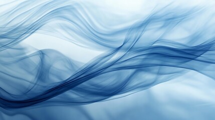 Wall Mural - Blue wave with a white background. The blue color is very vivid and the wave is very long