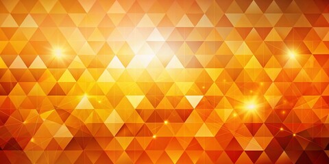 Poster - Abstract Orange Yellow Gradient Geometric Triangle Background - Modern Corporate Banner
