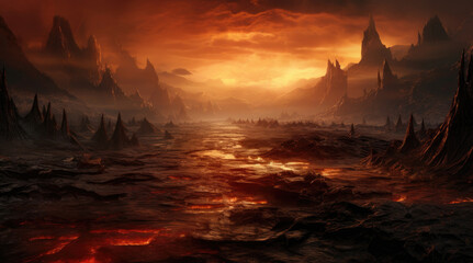 Wall Mural - An illustration of hell