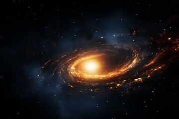 Wall Mural - discovering the beauty of a swirling galaxy amidst the vast cosmos. generative ai