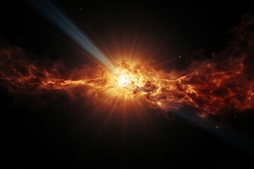 Wall Mural - mystical cosmic explosion illuminating the vastness of the universe. generative ai