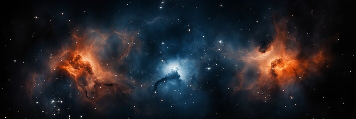 Wall Mural - cosmic dance of vibrant nebulae in the vast cosmos of deep space. generative ai