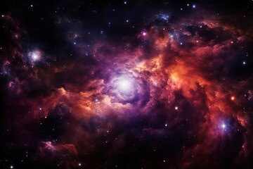 Wall Mural - exploring the vibrant beauty of a distant cosmic nebula in space. generative ai