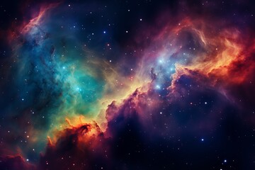 Wall Mural - cosmic tapestry of colors illuminating the vastness of the universe. generative ai