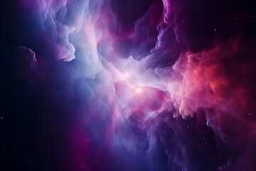 Wall Mural - vibrant cosmic nebula illuminates the vastness of the universe with swirling colors. generative ai
